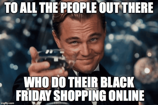 Online shopping vs offline shopping Black Friday meme