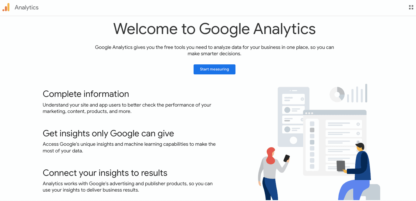 Google analytics screenshot