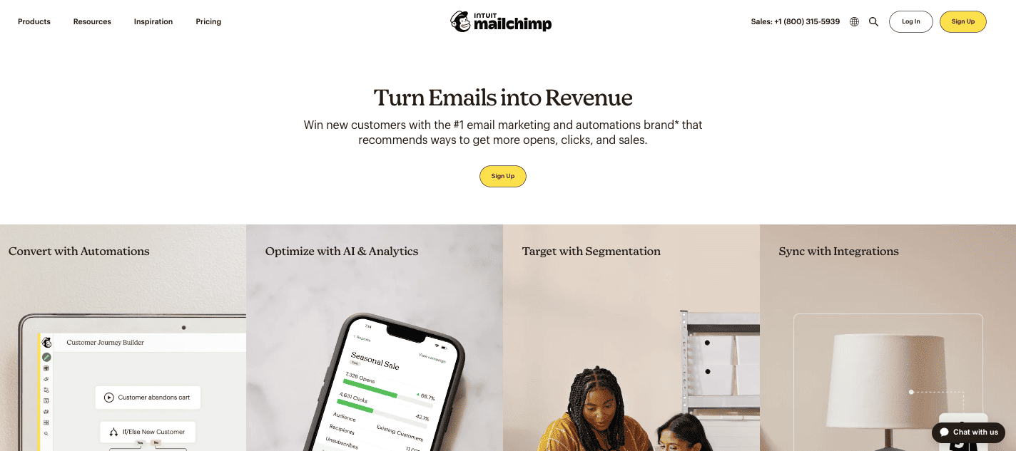 Mailchimp email marketing for eCommerce