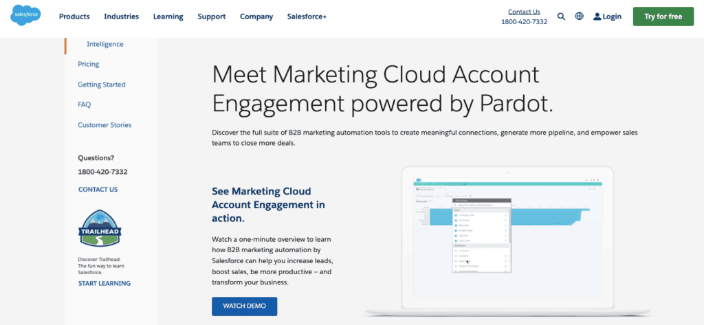 HubSpot Alternatives -- Salesforce Pardot