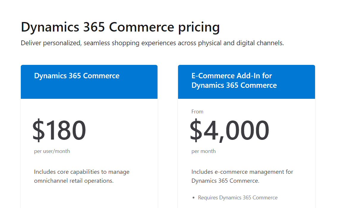 Commerce Pricing inMicrosoft Dynamics 365