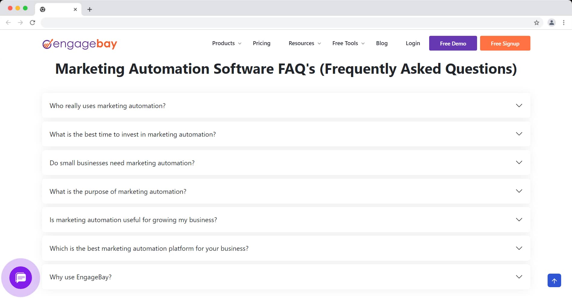 EngageBay FAQs for Marketing Automation