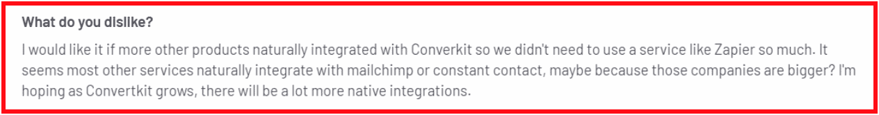 ConvertKit cons
