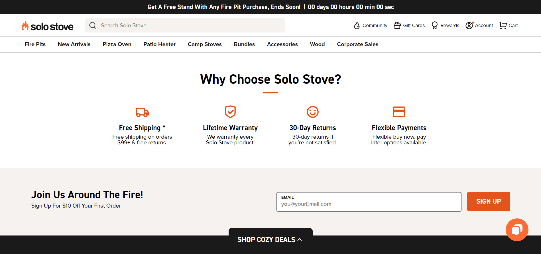 Solo Stove - Newsletter signup form