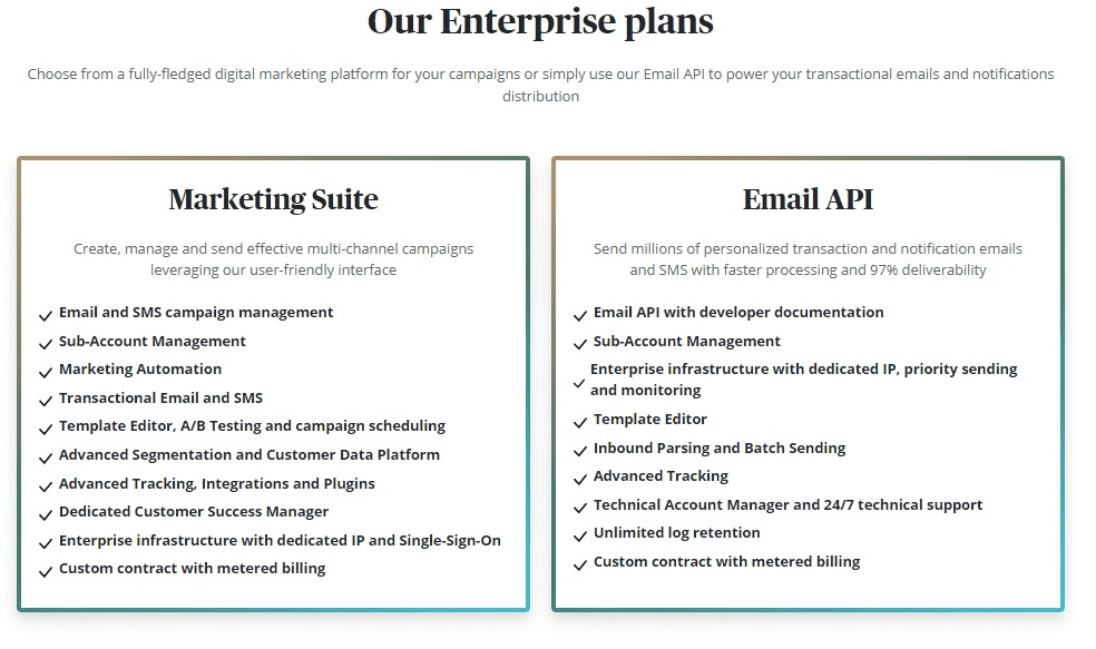 Sendinblue Enterprise plan