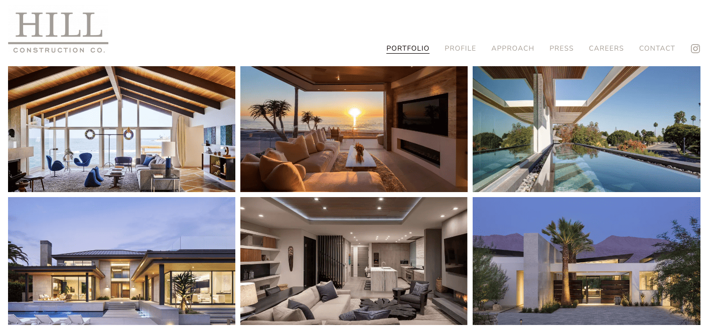 Use high-resolution images for construction company website