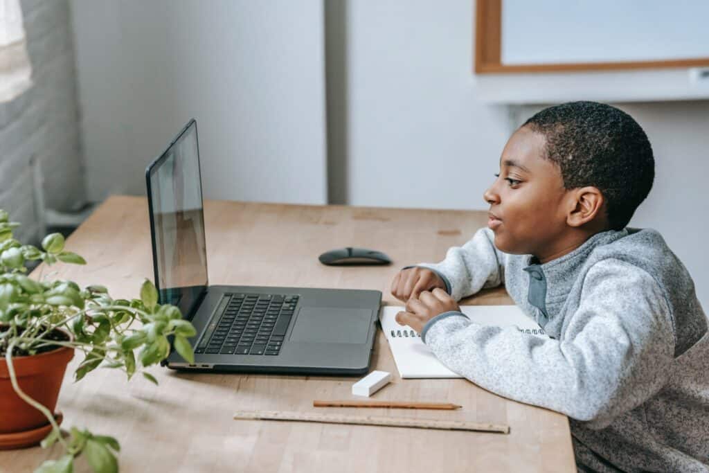 a child watching online videos