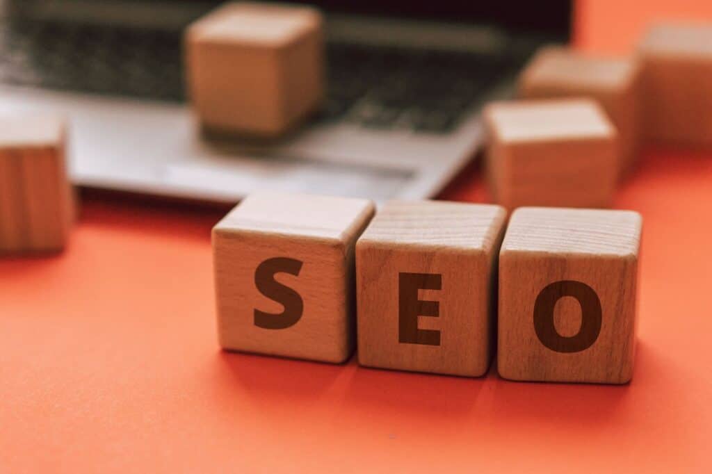 SEO written in wooden blocks