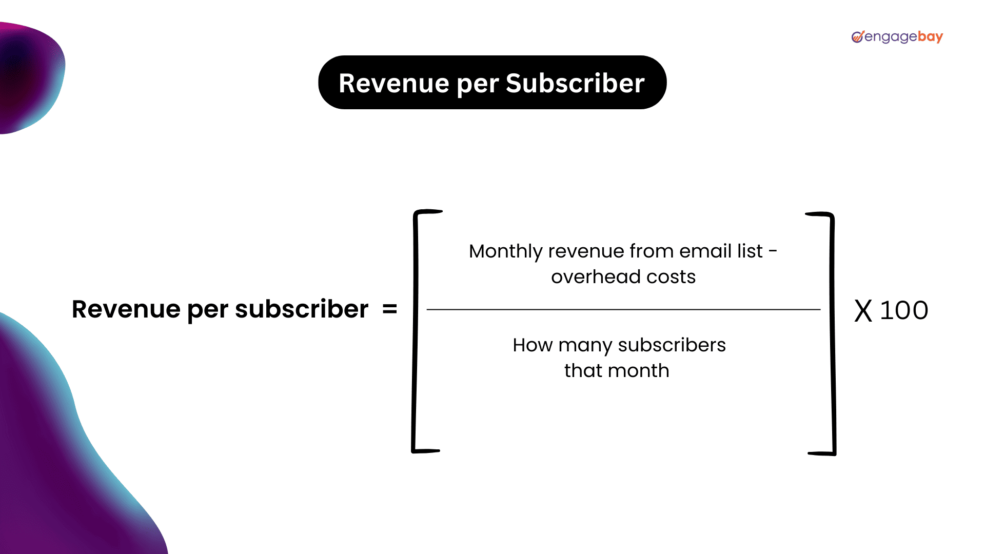Formula for revenue per subscriber 