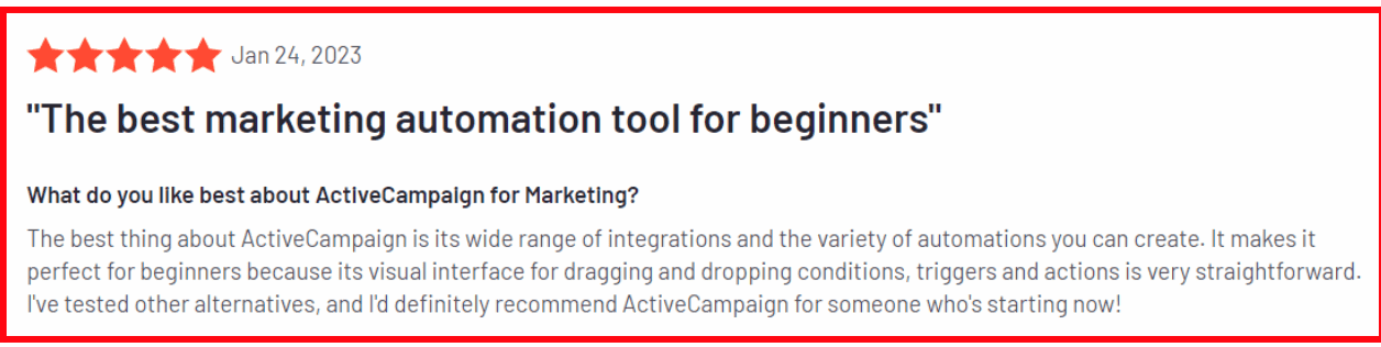 ActiveCampaign pros