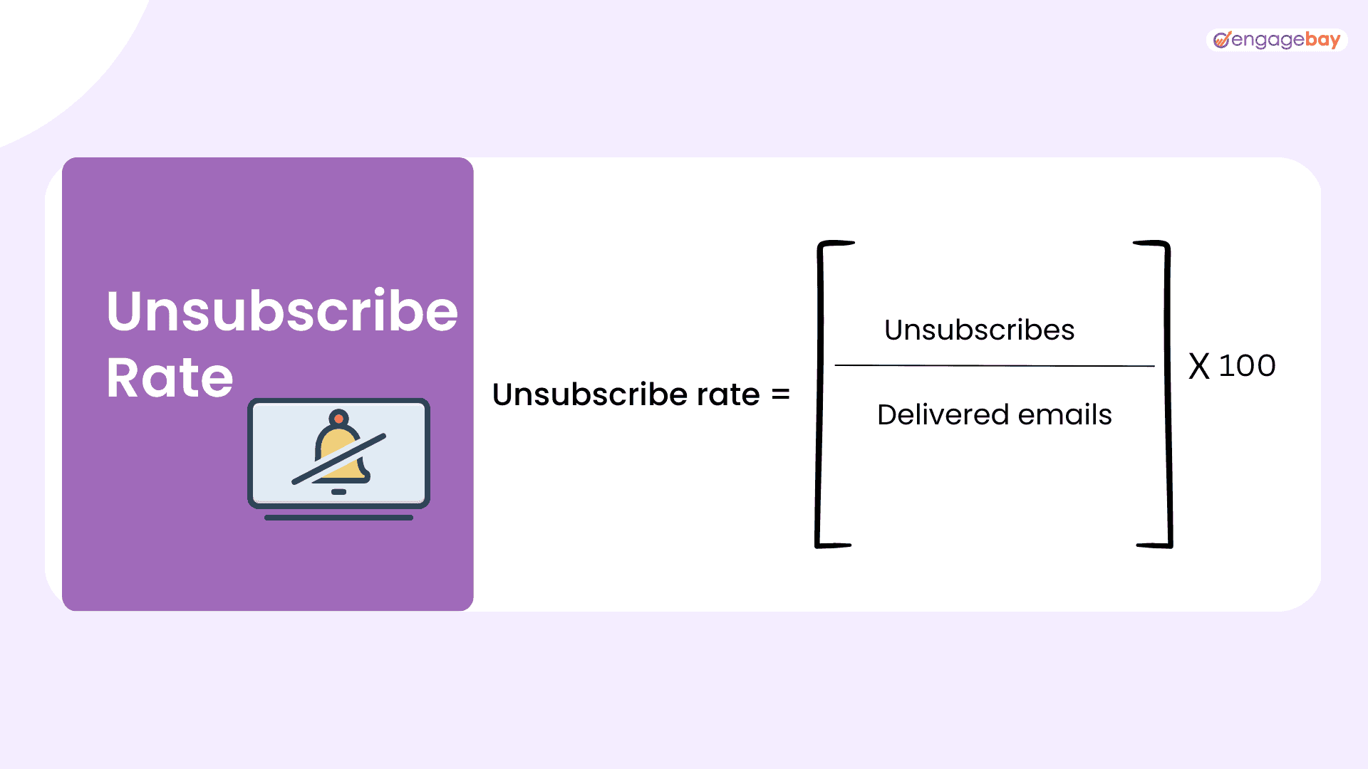 Unsubscribe rate formula 