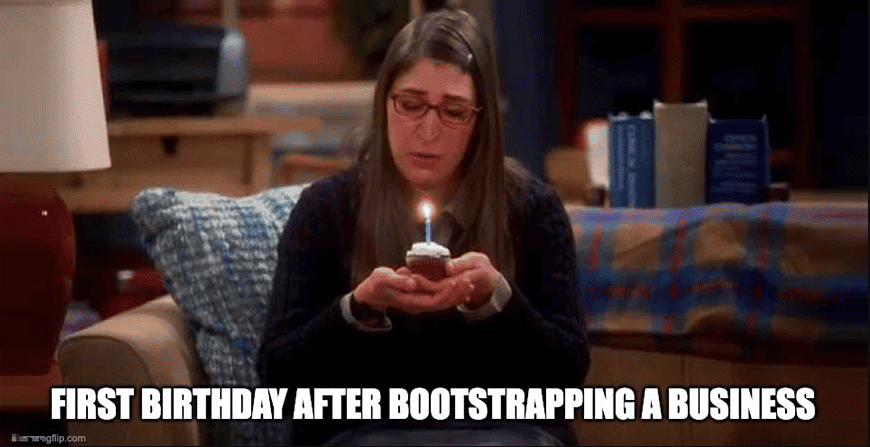 Meme about difficult days as an entrepreneur