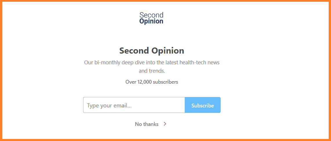 healthcare newsletter by SecondOpinion