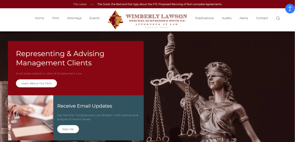 A law firm newsletter example
