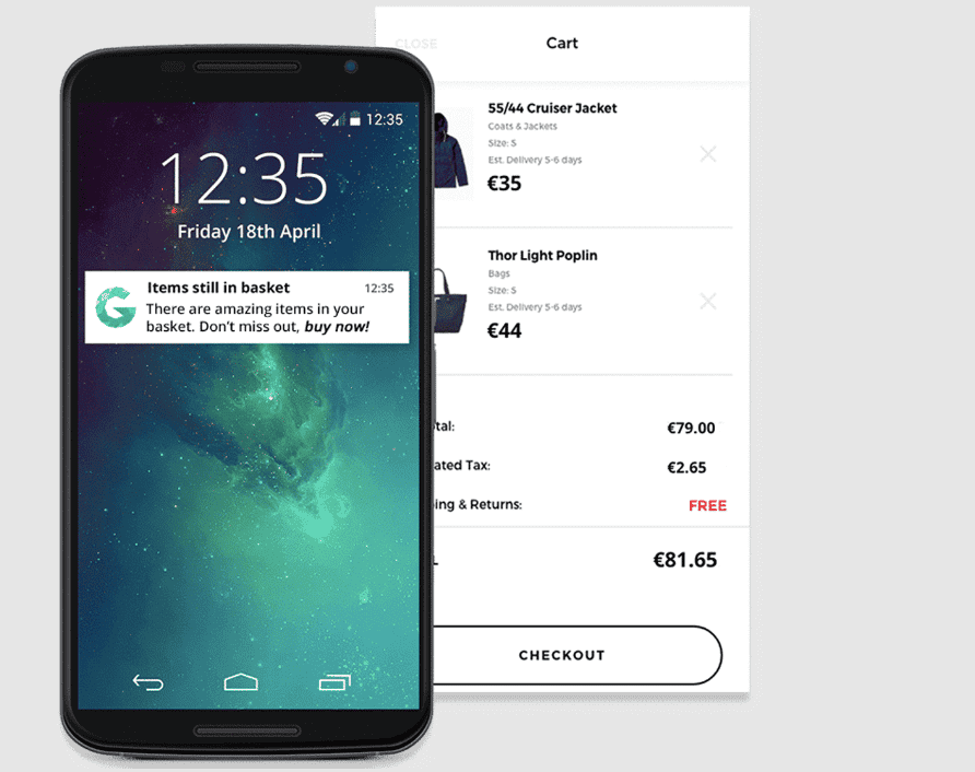 Push notifications for Shopify marketing