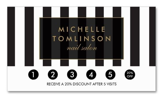 Salon punch cards by Zazzle