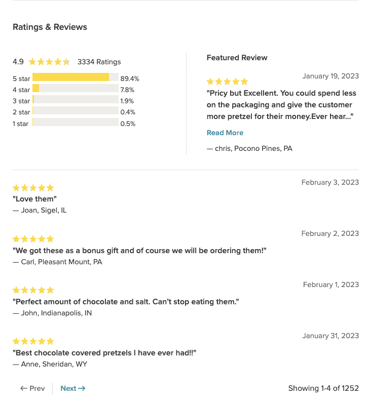 sample use of customer reviews for Shopify marketing