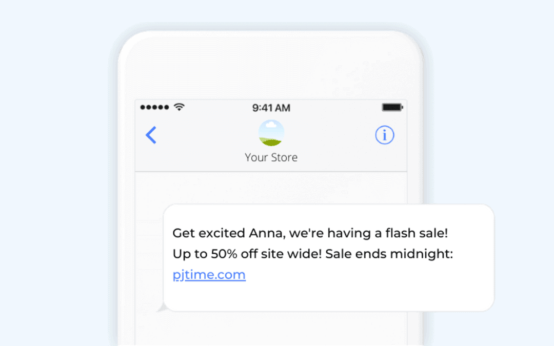 SMS short code screenshot
