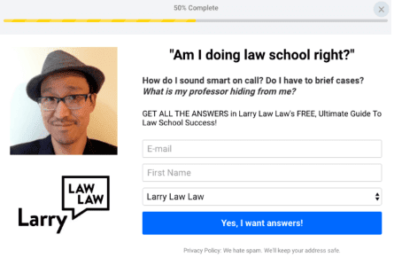 Larry Law Law opt-in example 