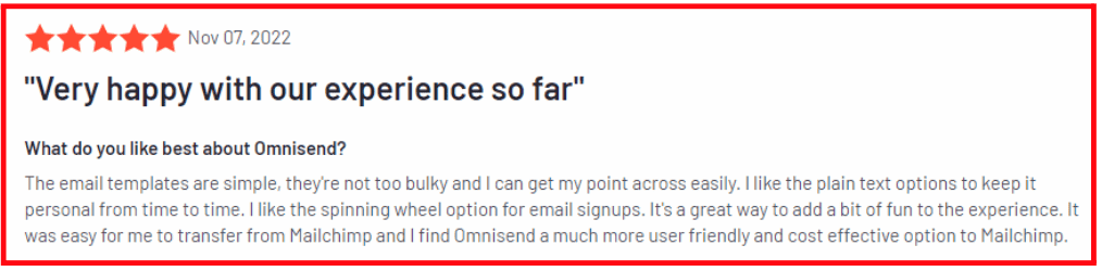 Omnisend pros