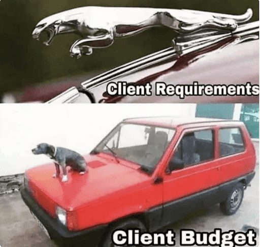 Client business meme