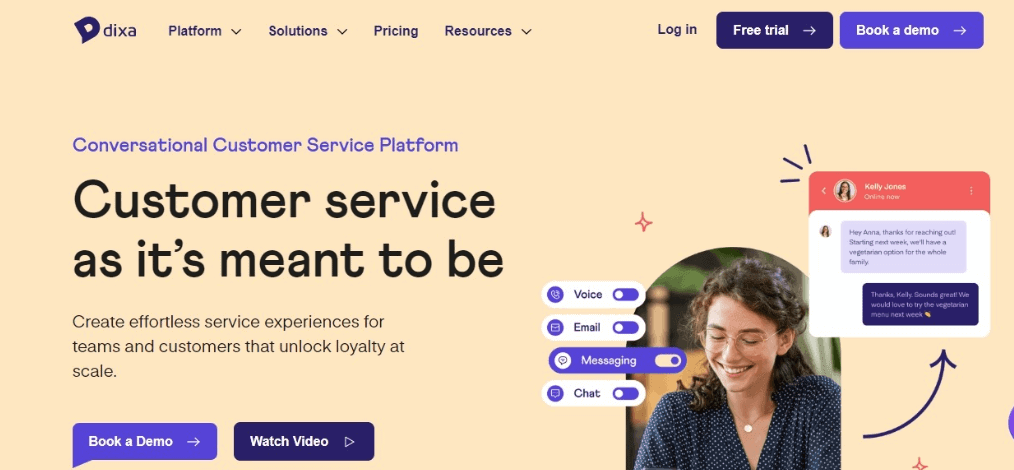 Dixa, a conversational customer service platform 