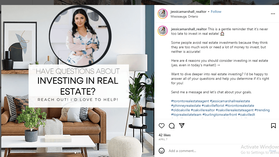 Instagram real estate post Ideas