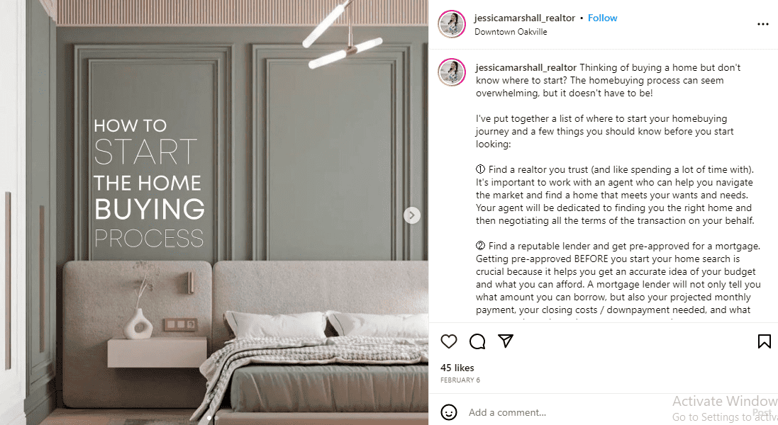 Real estate Instagram post ideas