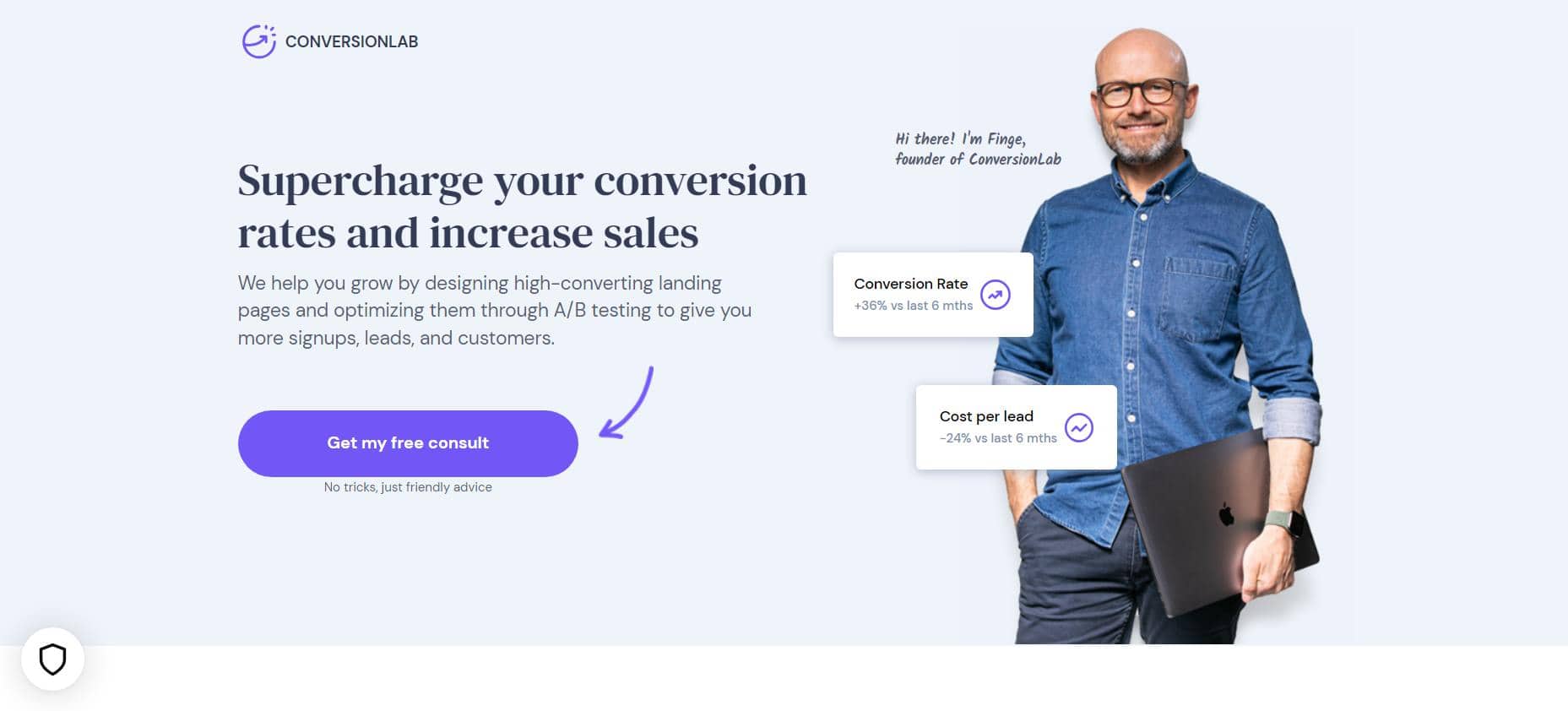 High performing landing pages by ConversionLab