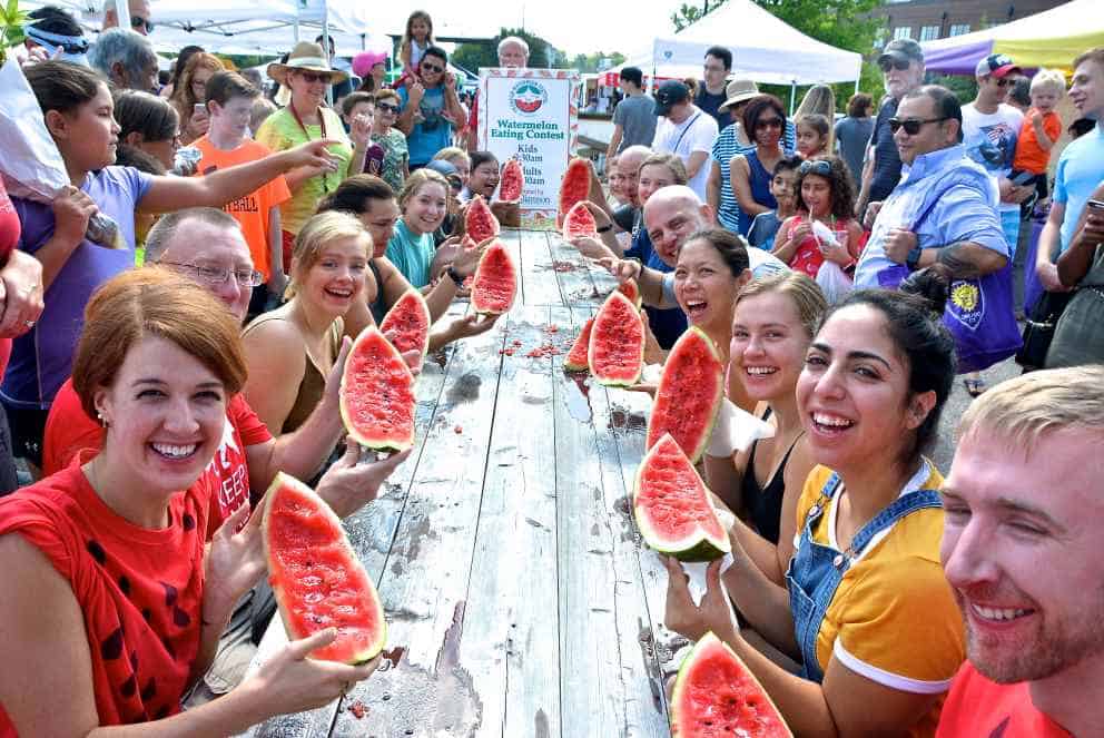Watermelon-eating-contest