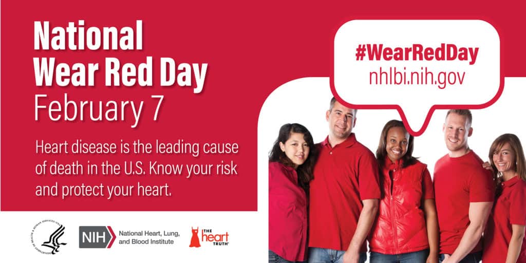 National wear red day greeting example