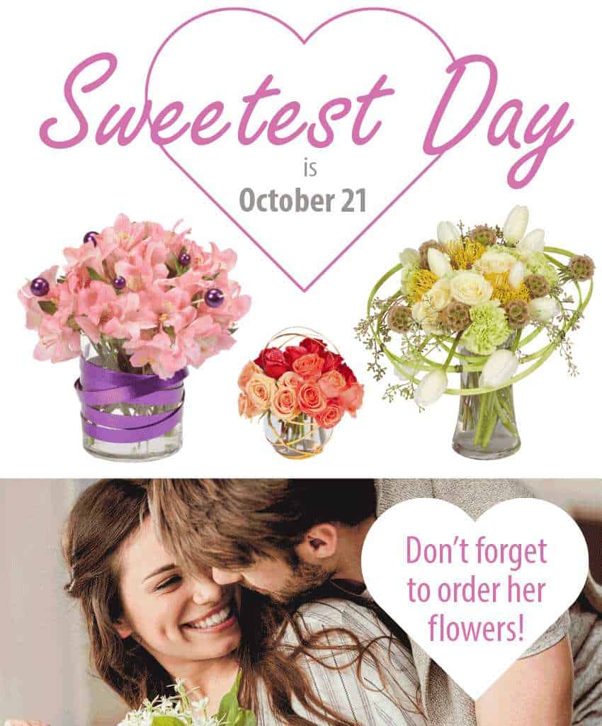 A Sweetest Day greeting by a florist