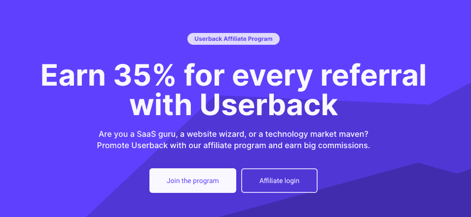 Userback SaaS affiliate program