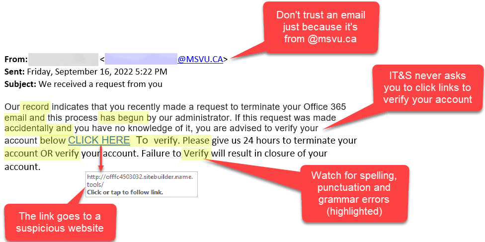 Spam email