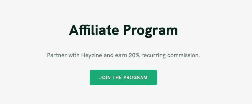 Heyzine SaaS affiliate program