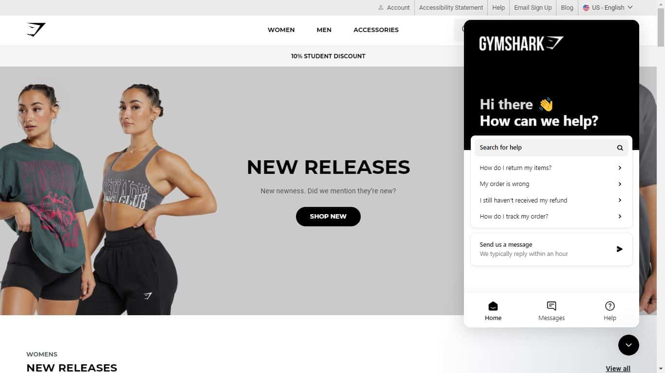 Gymshark chatbot