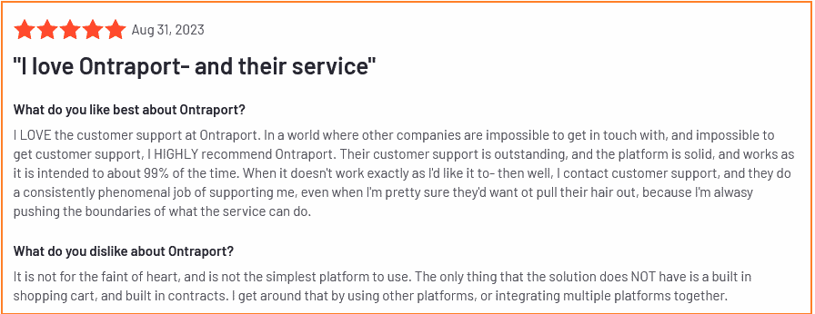 Ontraport review
