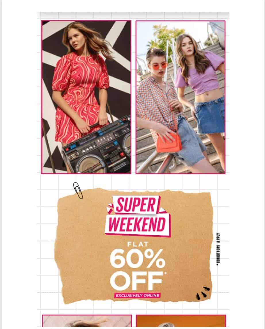 discount promotional email example