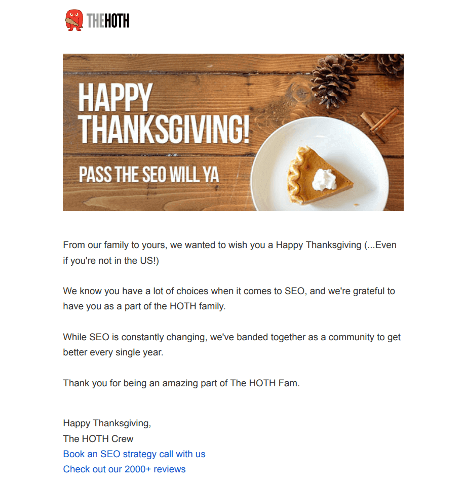 thanksgiving email gratitude message