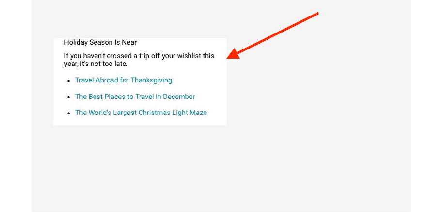 Thanksgiving email marketing content