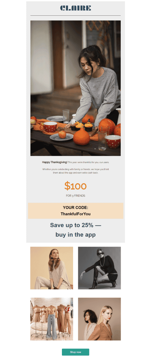 Thanksgiving Email Marketing Templates – EngageBay