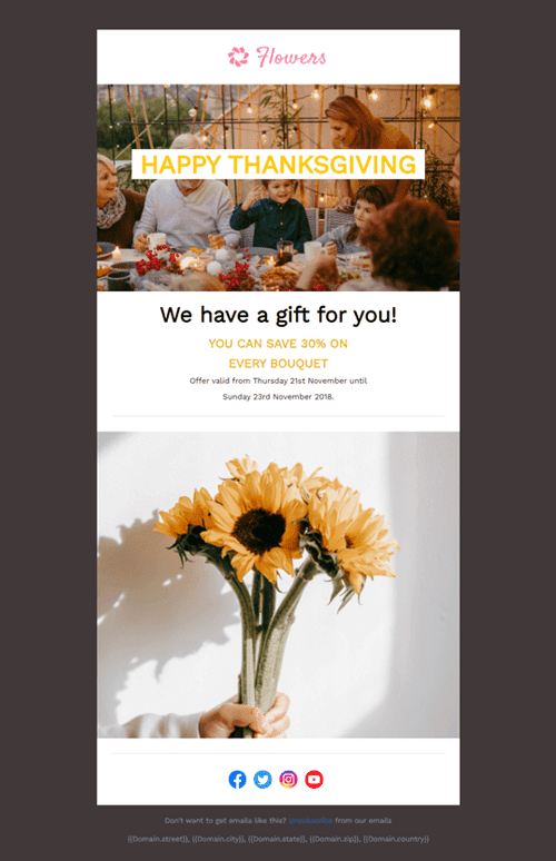 Thanksgiving Email Marketing Templates – EngageBay