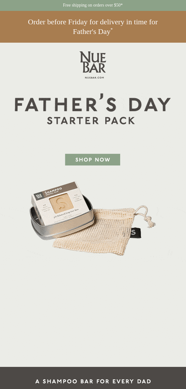Email header example from Muebar