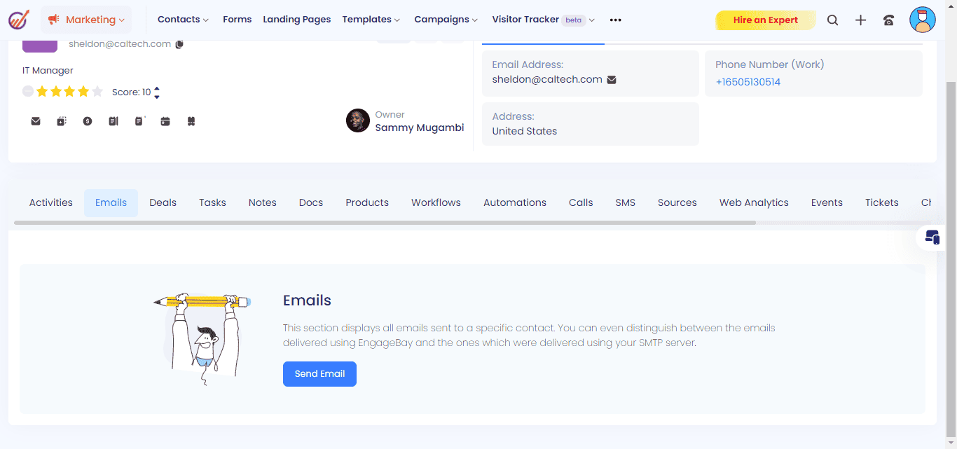 EngageBay-CRM-Dashboard