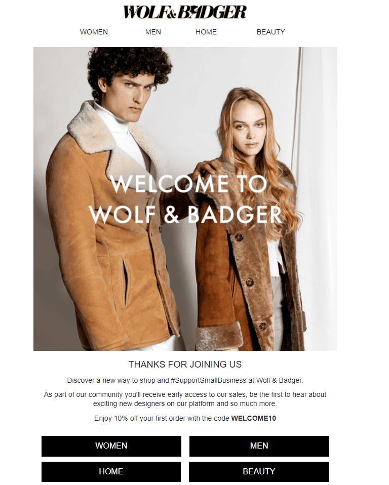 eCommerce email template