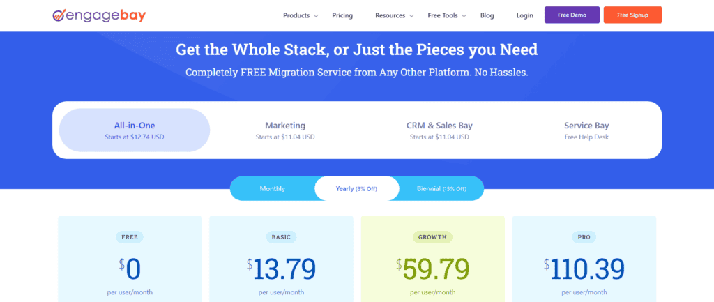 EngageBay pricing