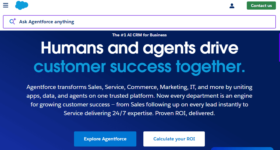 Salesforce homepage screenshot showing Salesforce as a top Pipedrive alternative.