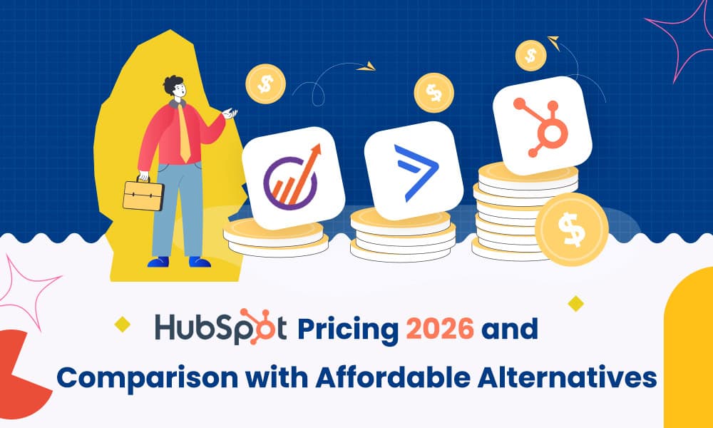 Hero image for the HubSpot 2026 Pricing blog by EngageBay