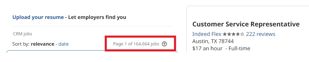 CRM jobs listings on Indeed