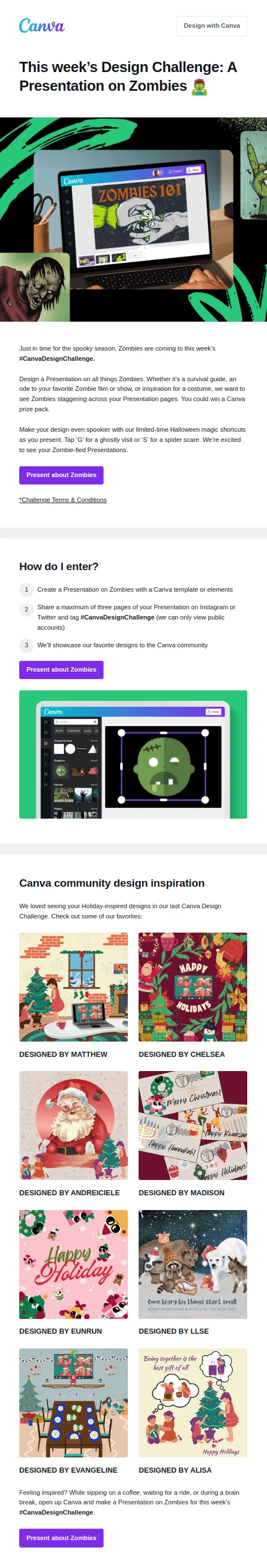 Canva ハロウィン コンテスト メール ブラストの例